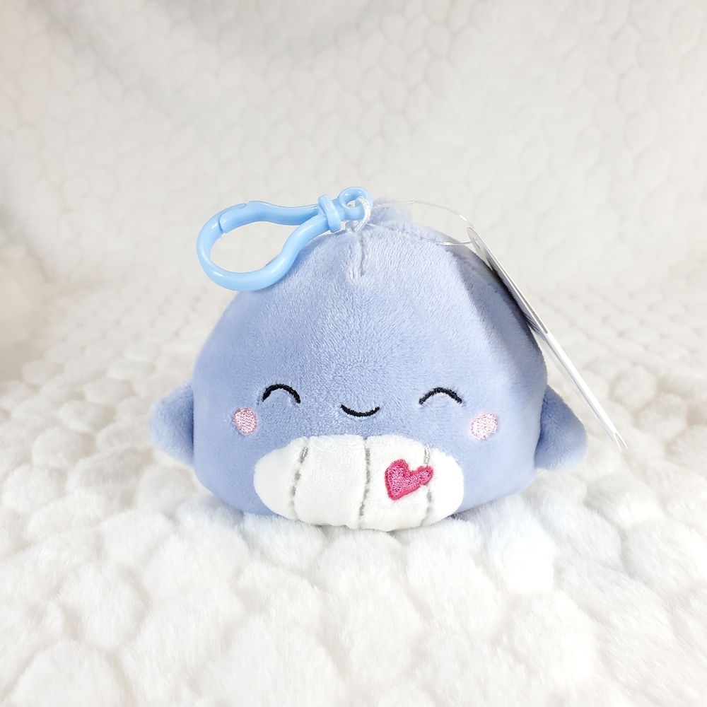 Samir Squishmallow Whale Clip Valentines Day Squad BNWT